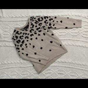 oversized cheetah print sweater
